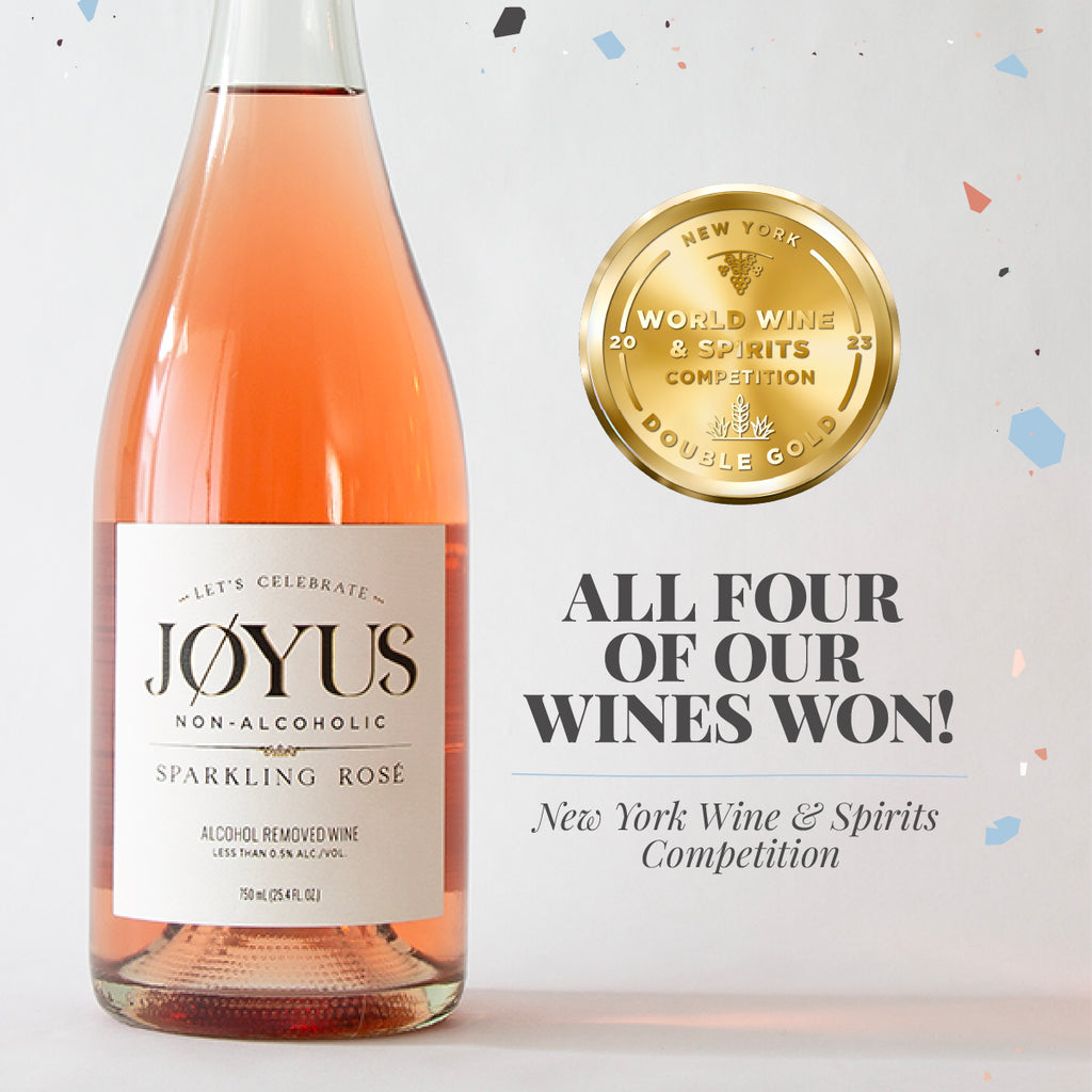 All four Jøyus Non-Alcoholic Wines Won BIG at the 2023 New York World Wine and Spirits Competition.